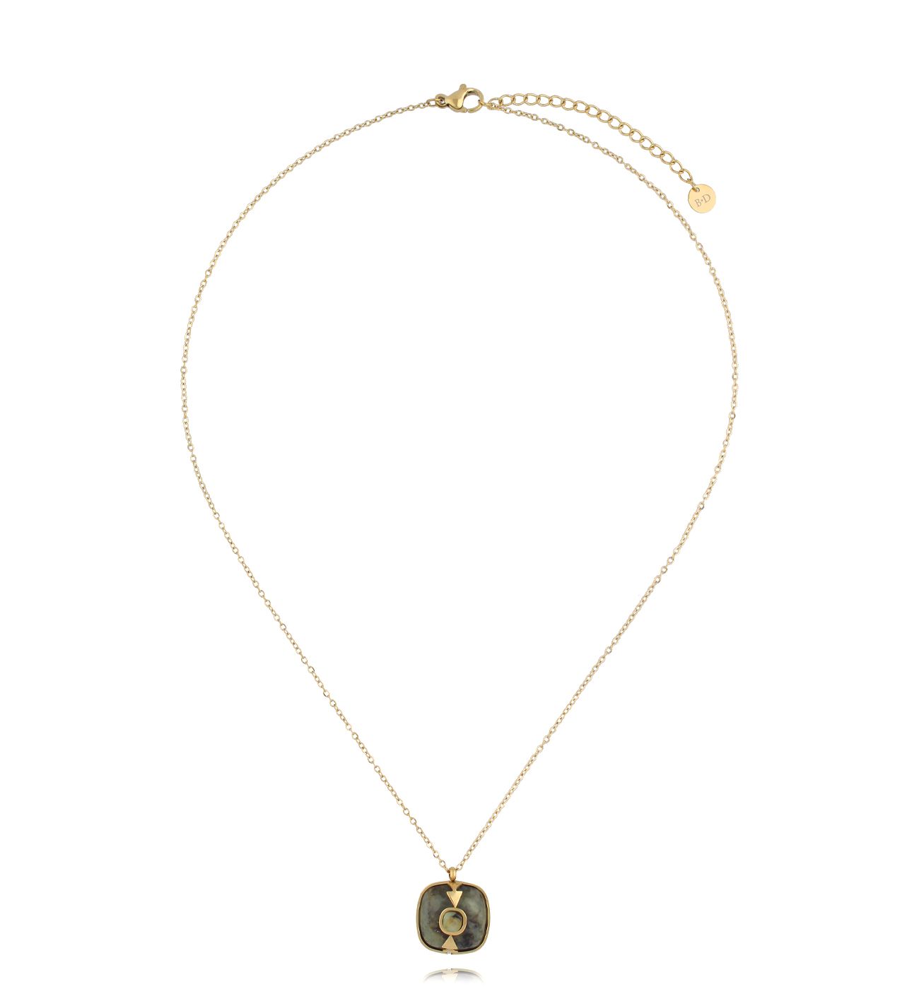 Naszyjnik z zawieszką z turkusem afrykańskim NSY0290 - By Dziubeka