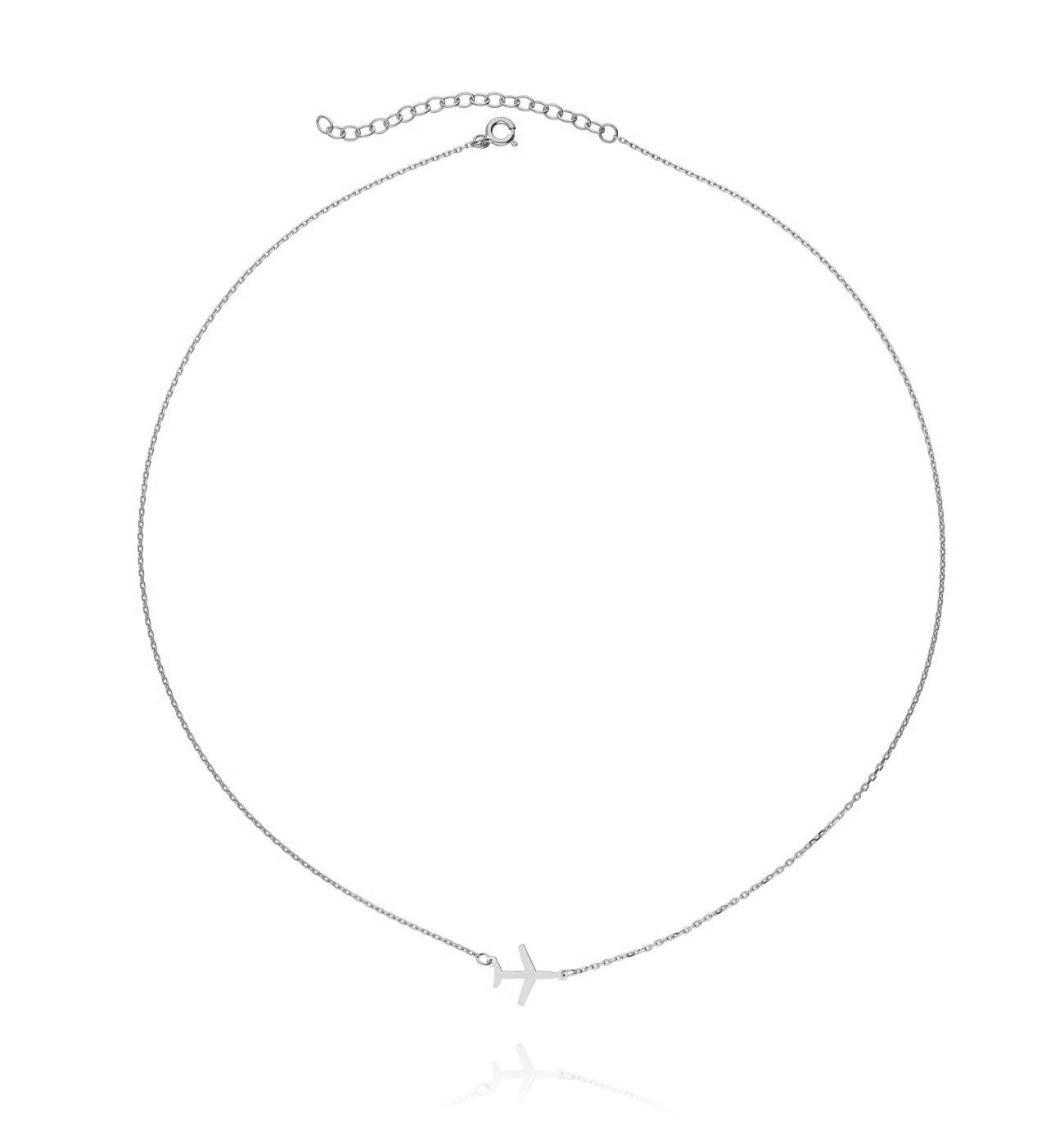 Naszyjnik ze srebra samolot NSE0028