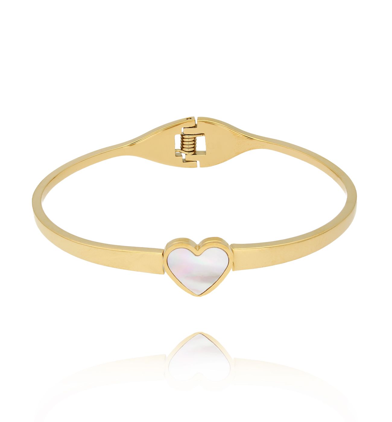 Bransoletka obręcz z sercem Balance - By Dziubeka