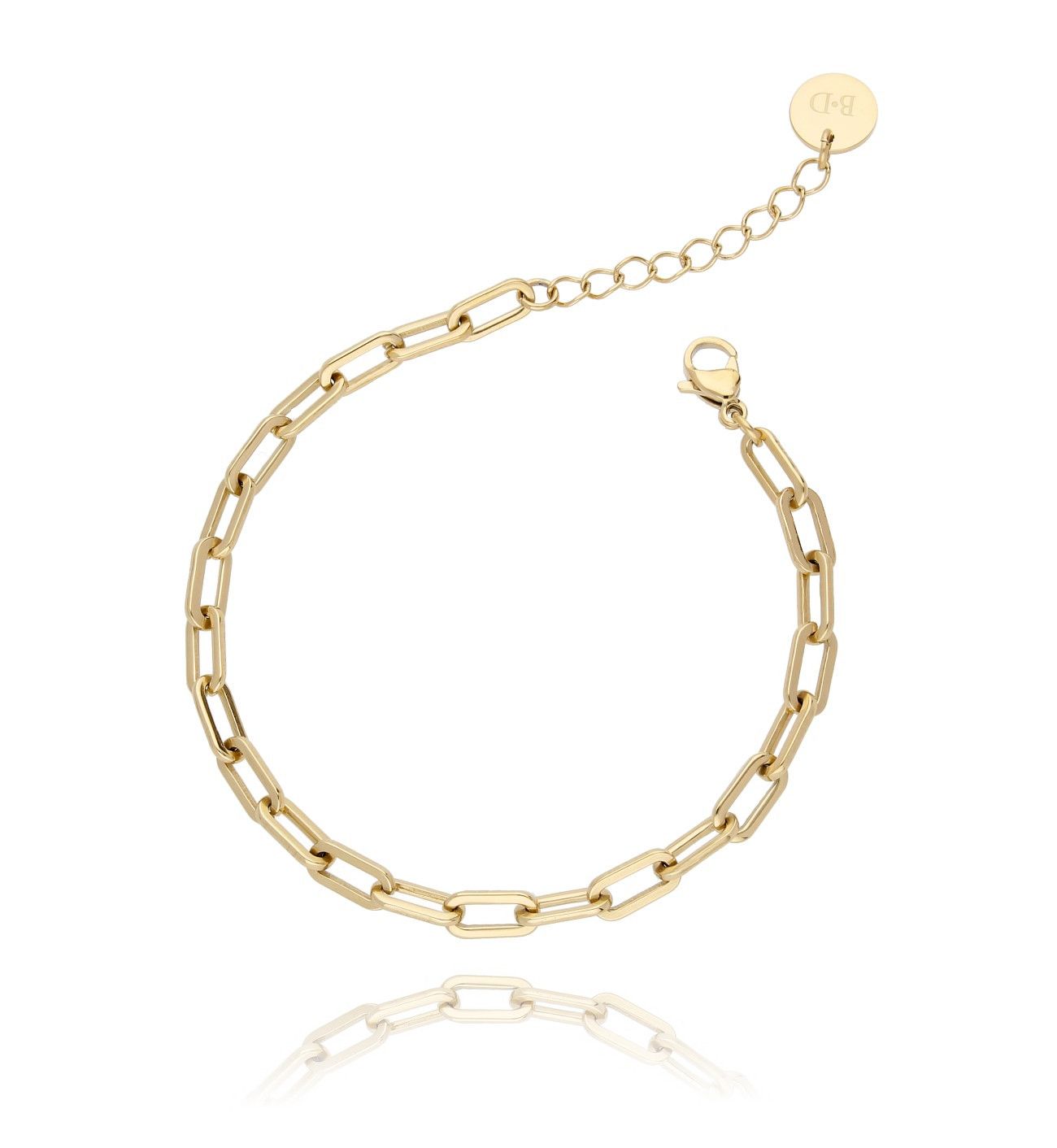 Bransoletka złoty łańcuch ze stali szlachetnej - By Dziubeka