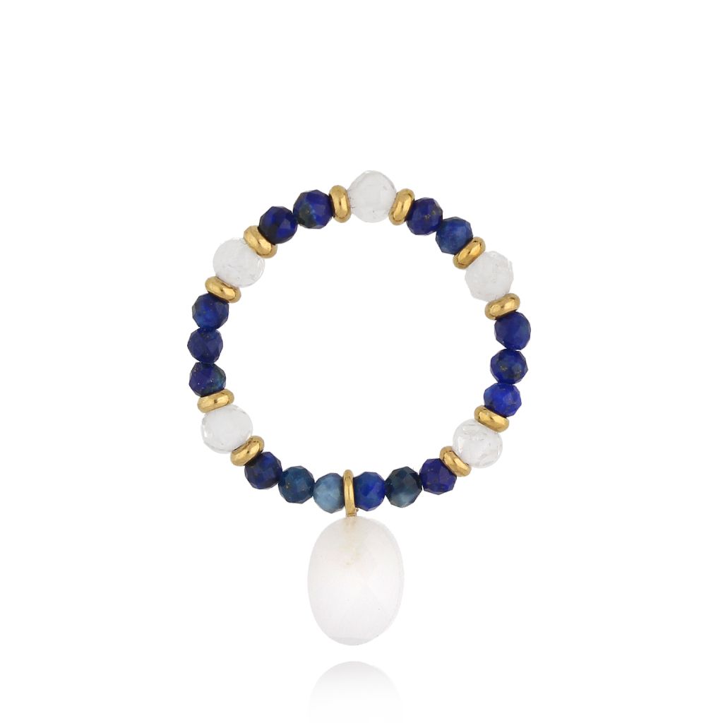 Pierścionek elastyczny granatowy Rocher PSC0513