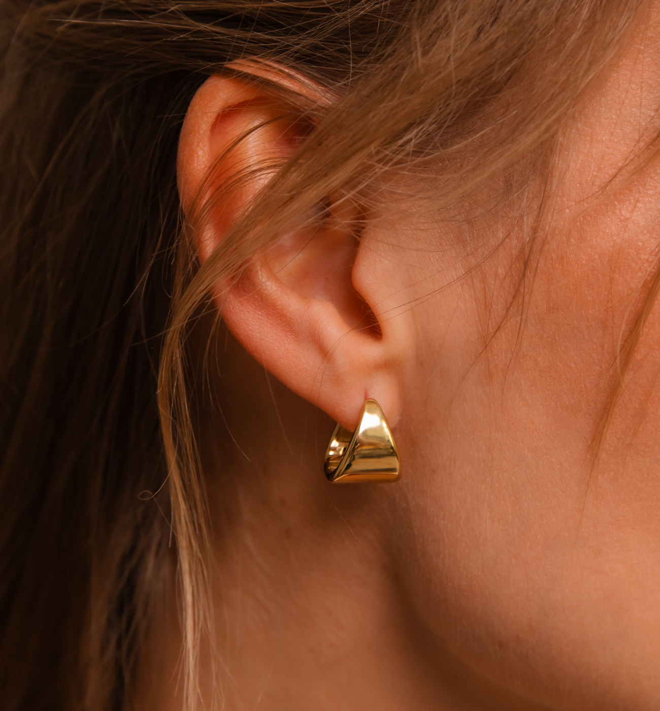 Kolczyki złote okrągłe - By Dziubeka