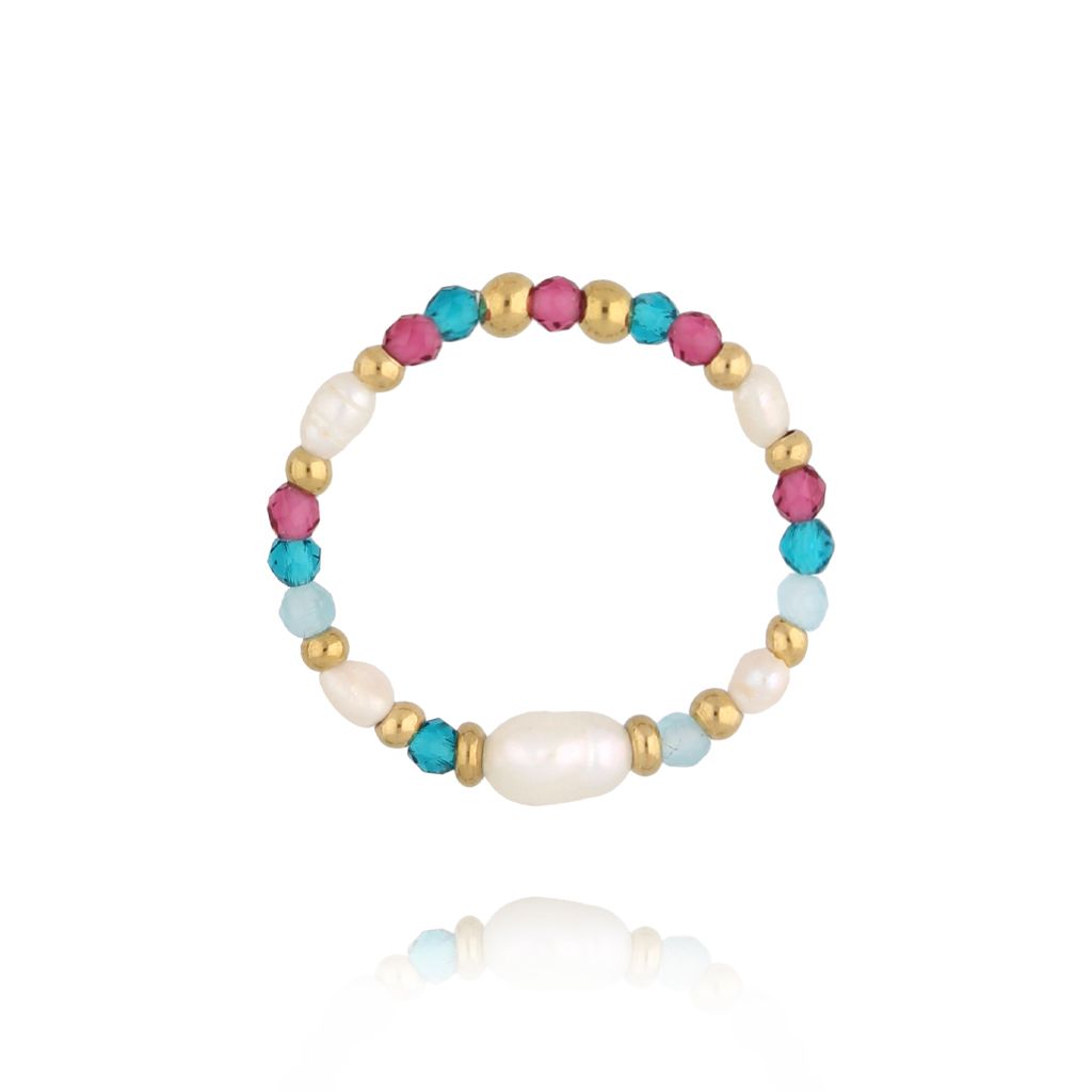 Pierścionek elastyczny kolorowy PSC0627 - By Dziubeka