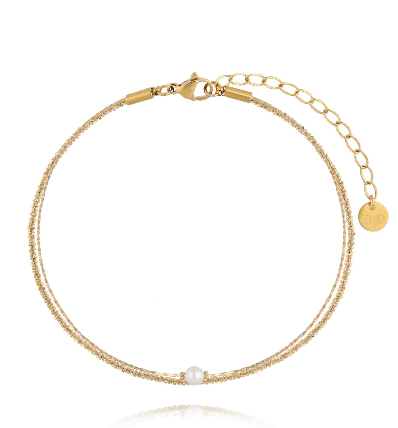 Bransoletka na nogę z perłą BNSY0055 - By Dziubeka