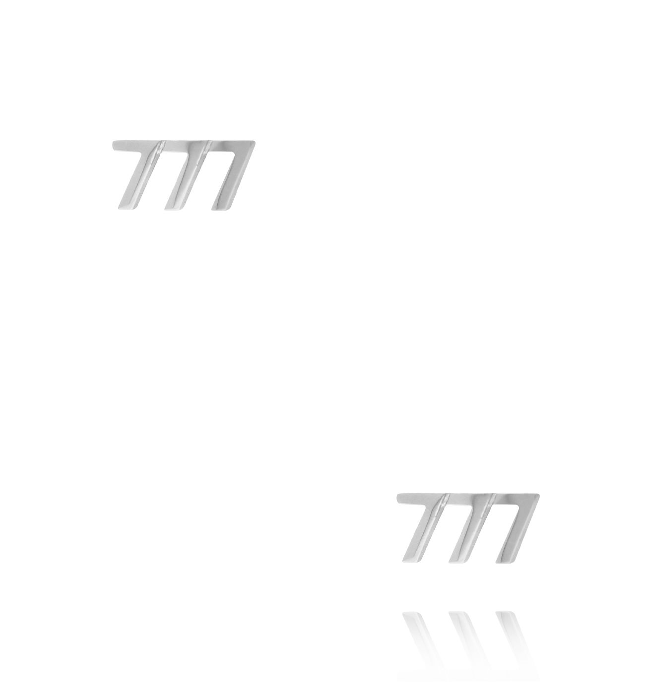 Kolczyki z anielską liczbą 777 srebrne KSA2326