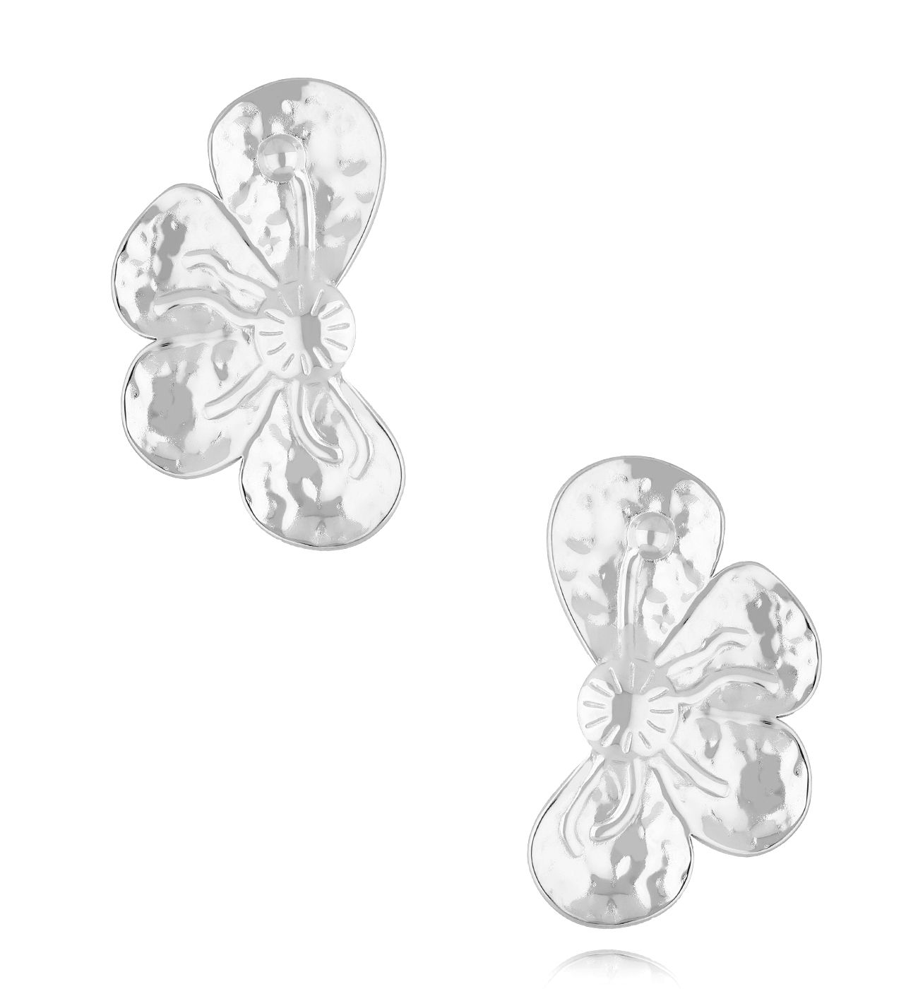 Kolczyki srebrne kwiatki Floral - By Dziubeka