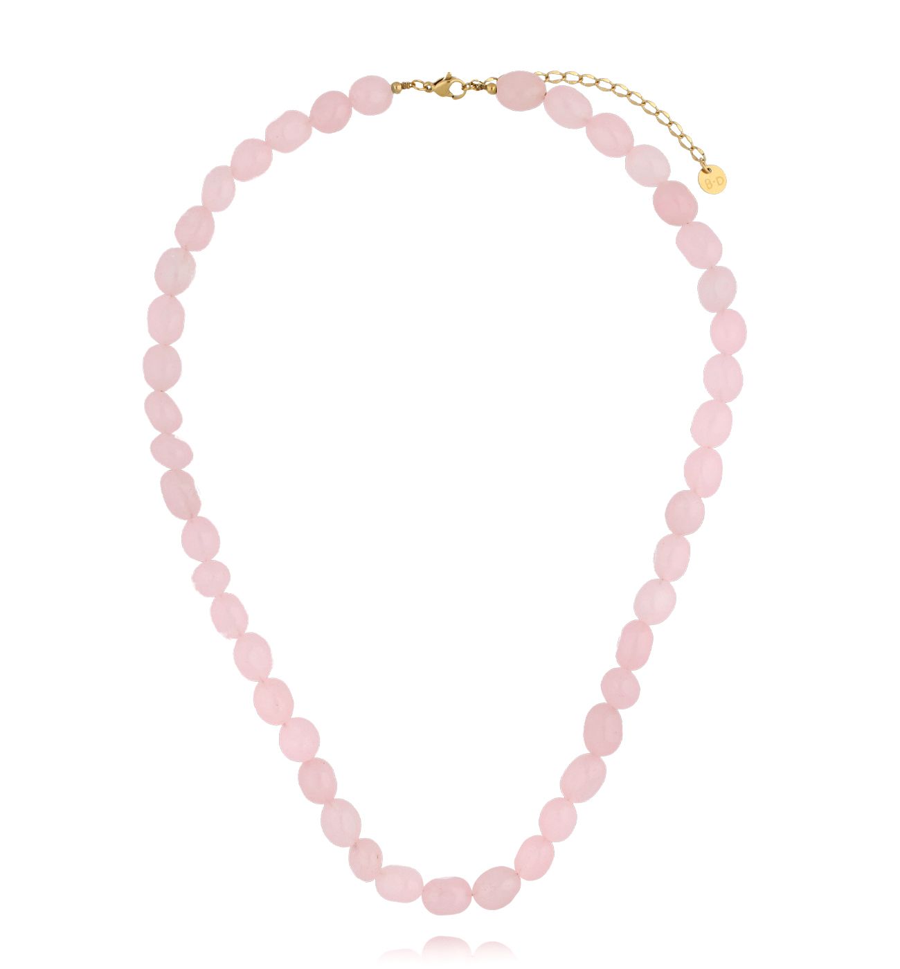 Naszyjnik z kwarcami różowymi - By Dziubeka