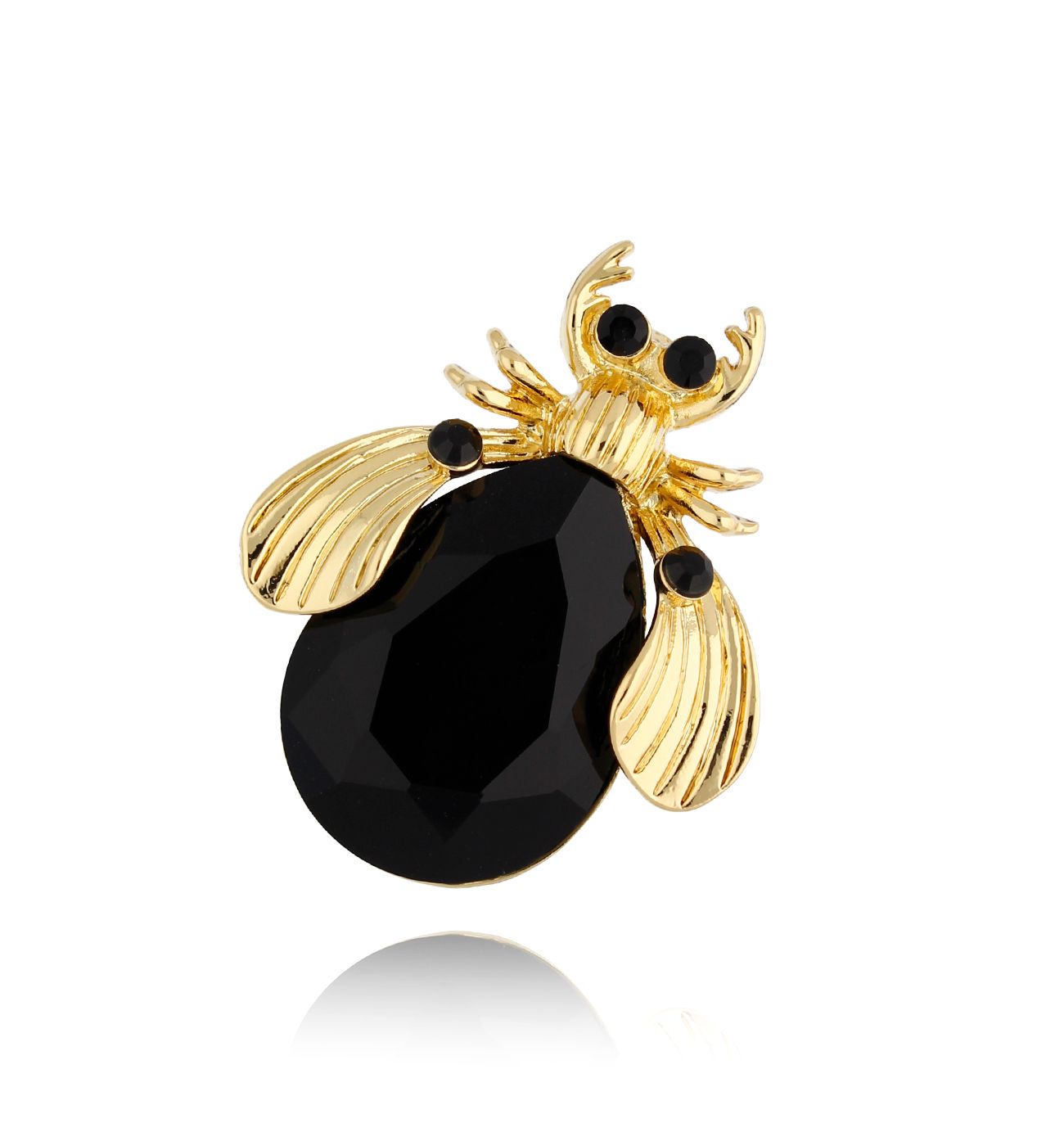 Broszka z żuczkiem czarna Midnight BRMI0199