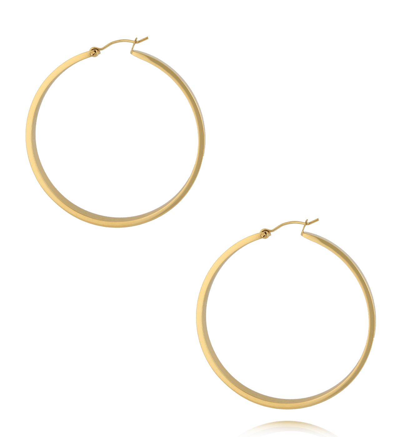 Kolczyki duże koła złocone KSY0447 - By Dziubeka