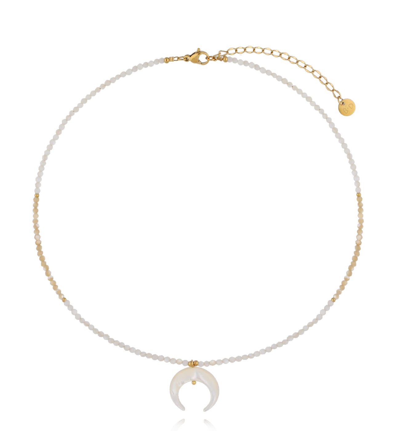 Naszyjnik z księżycem beżowy NPA1429