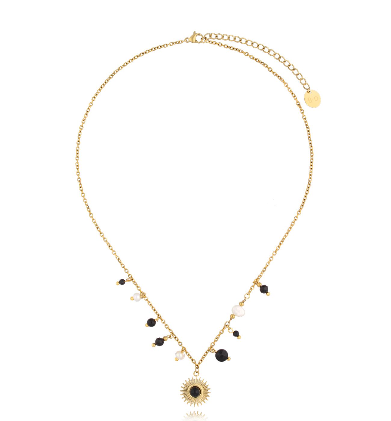 Naszyjnik z perełkami i turmalinami Kazuno NSY0136