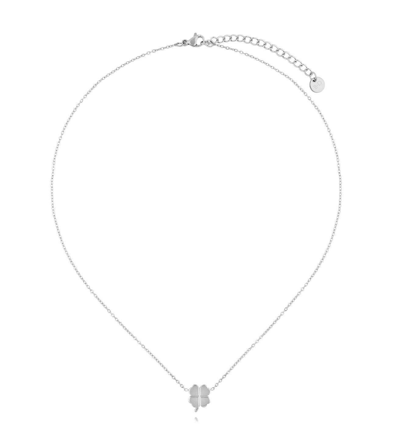 Naszyjnik z koniczynką srebrny - By Dziubeka