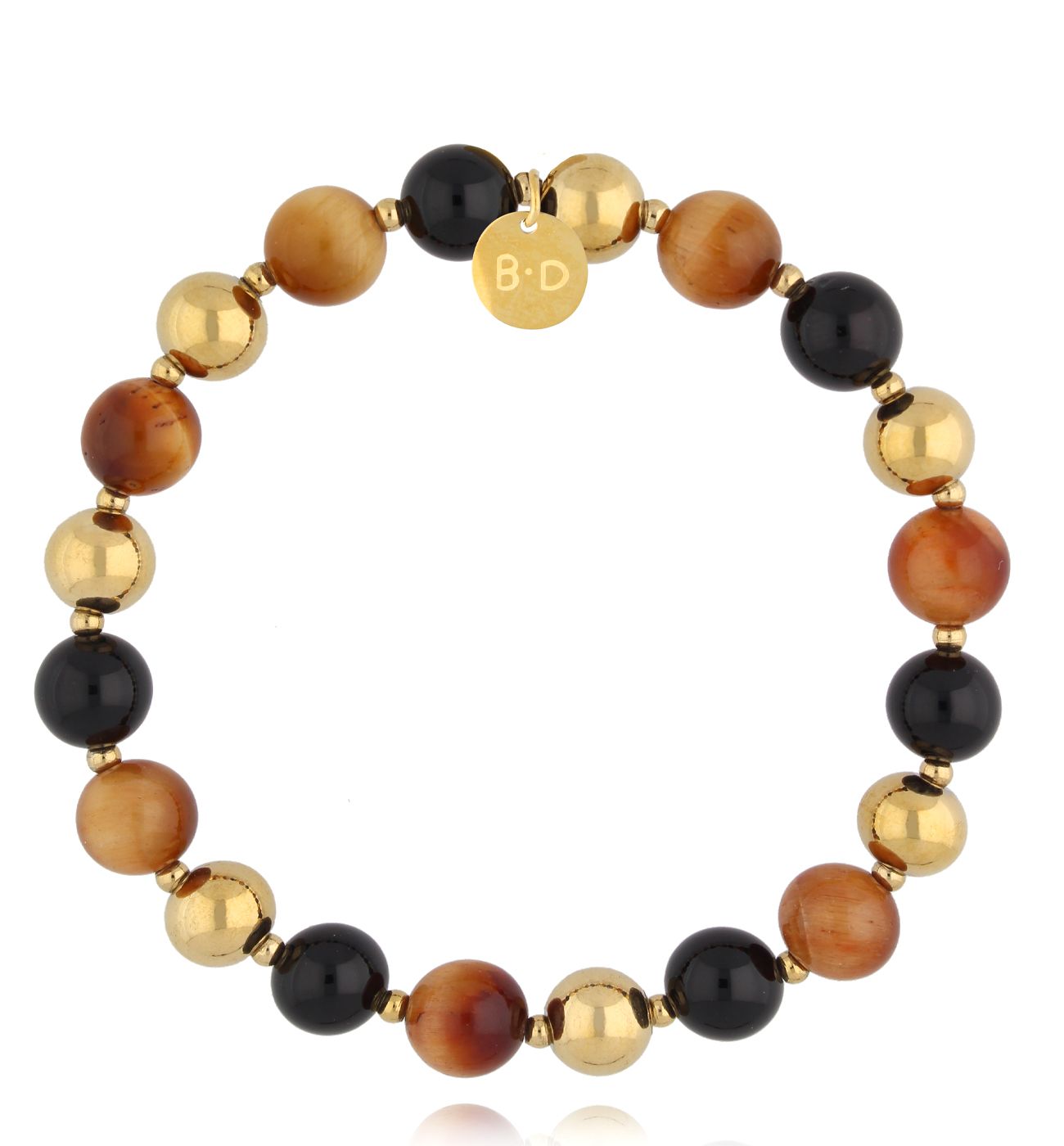 Bransoletka z agatami i tygrysim okiem - By Dziubeka