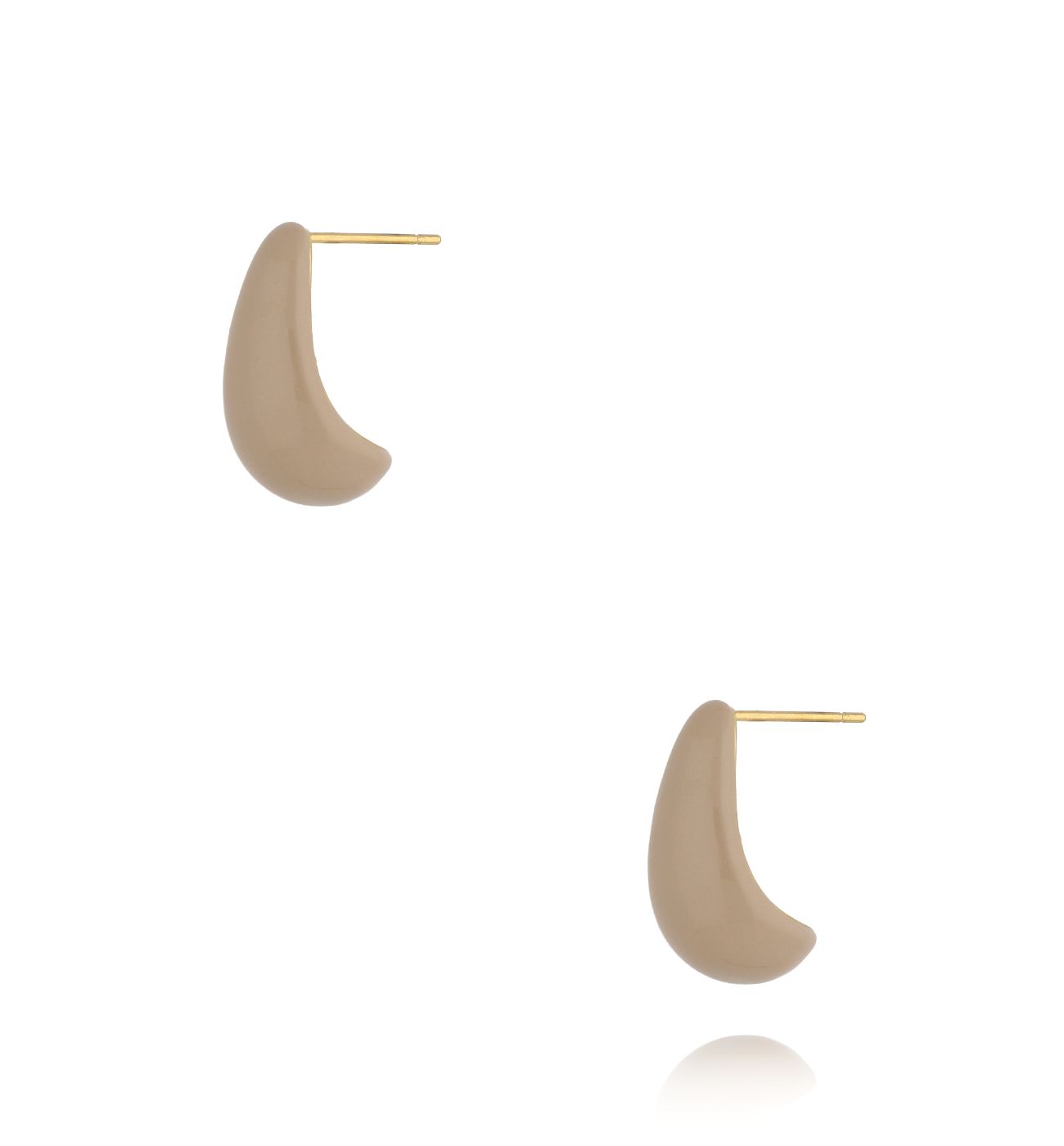 Kolczyki krople emaliowane beżowe Enamel Drop KSA1455