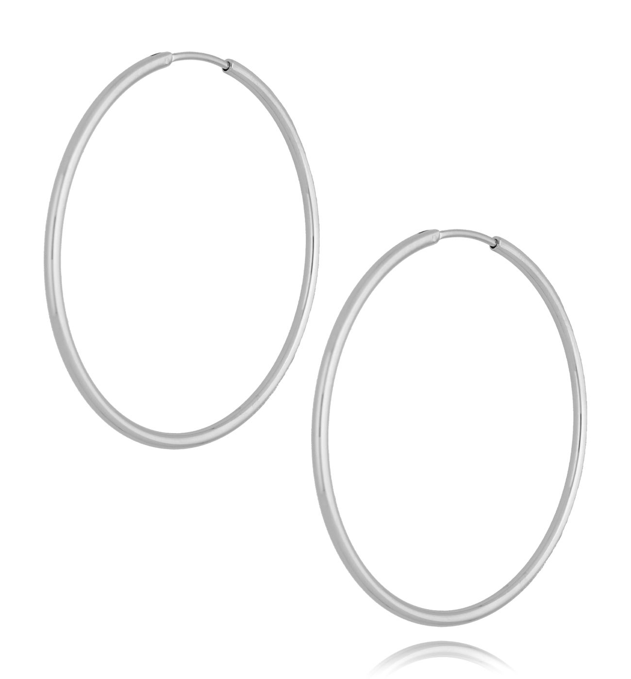 Kolczyki srebrne koła ze stali szlachetnej 50mm KSA0206