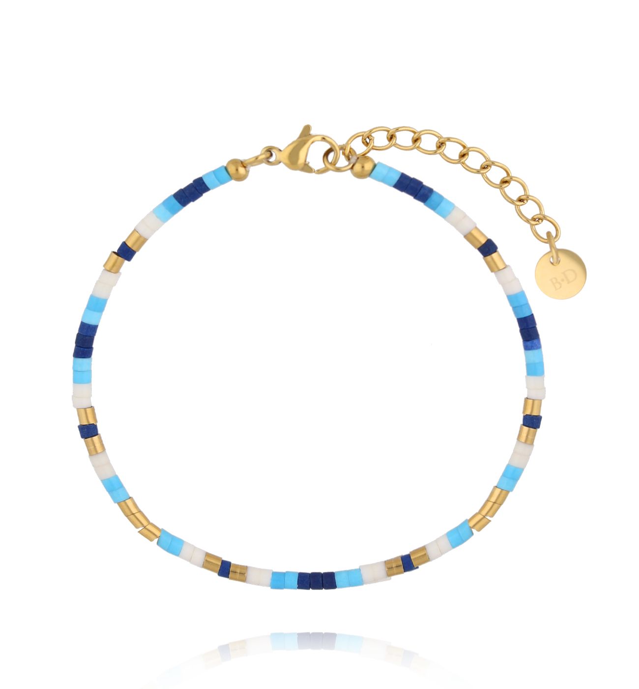 Bransoletka w odcieniach błękitu z akcentem granatu BSC2355
