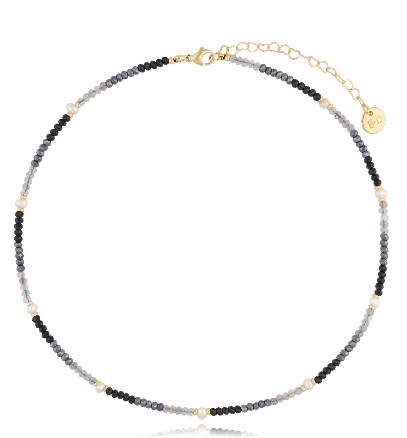 Naszyjnik z turmalinami i hematytami Rabach - By Dziubeka