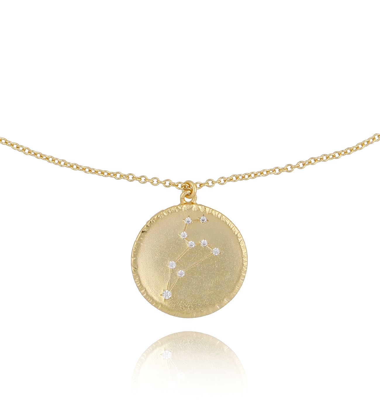 Naszyjnik pozłacany z konstelacją LEW - By Dziubeka