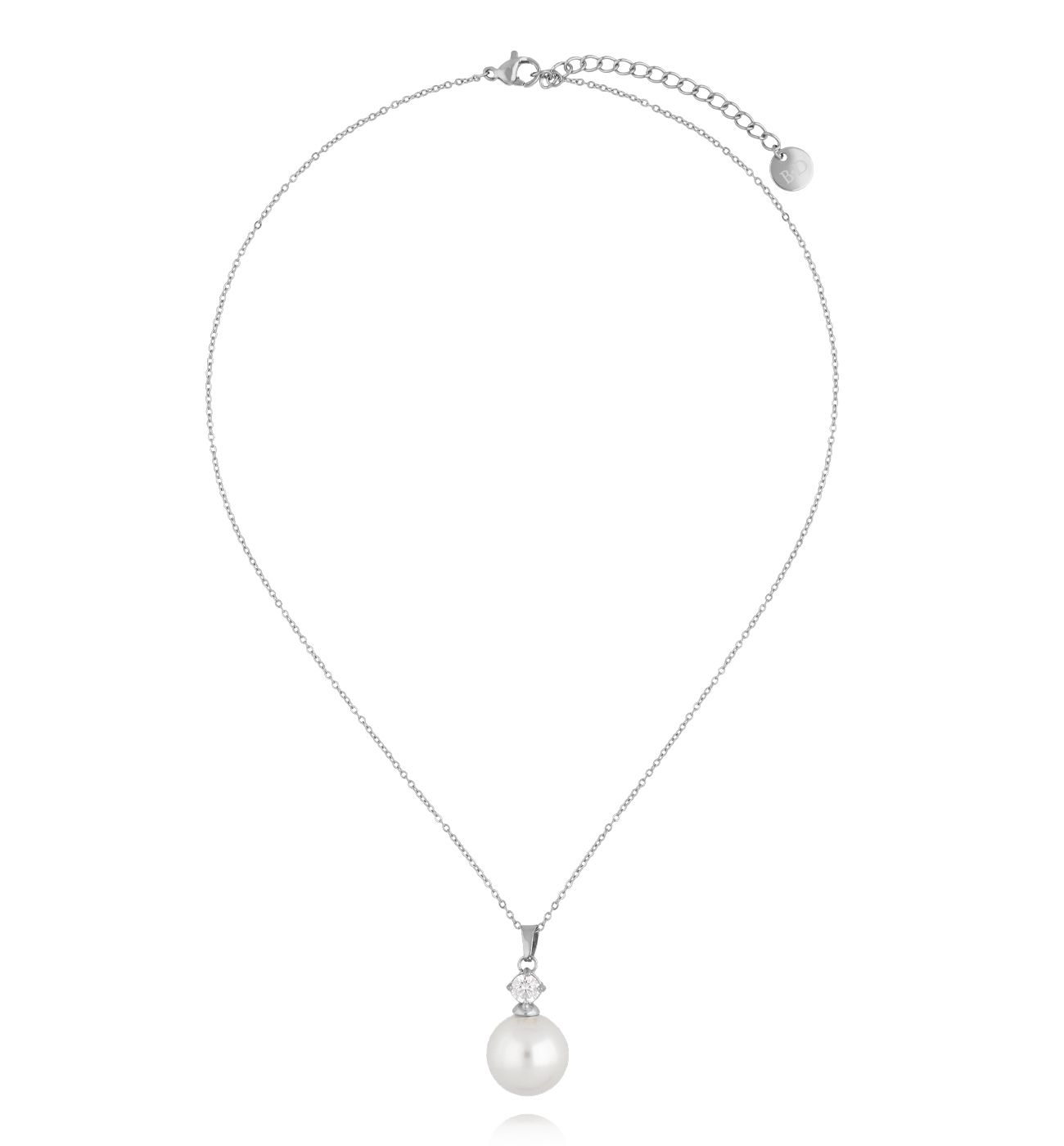 Naszyjnik z perłą srebrny NSA1511