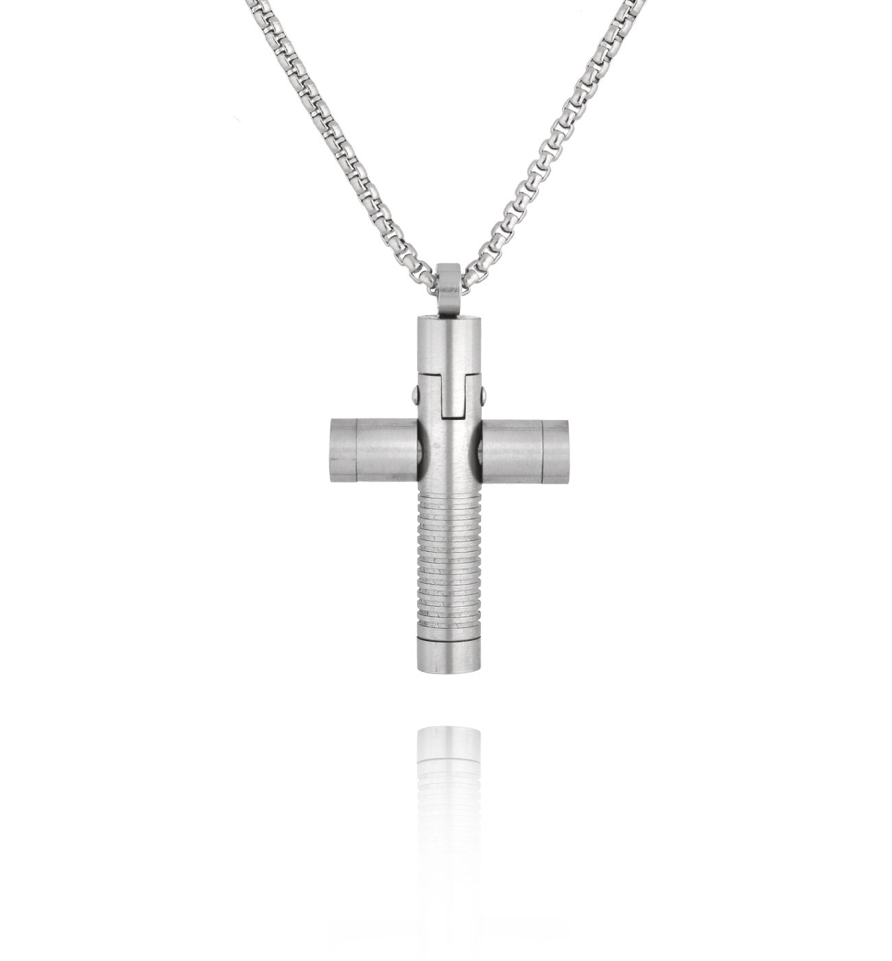 Naszyjnik męski srebrny z krzyżem Hakon NMITC0176