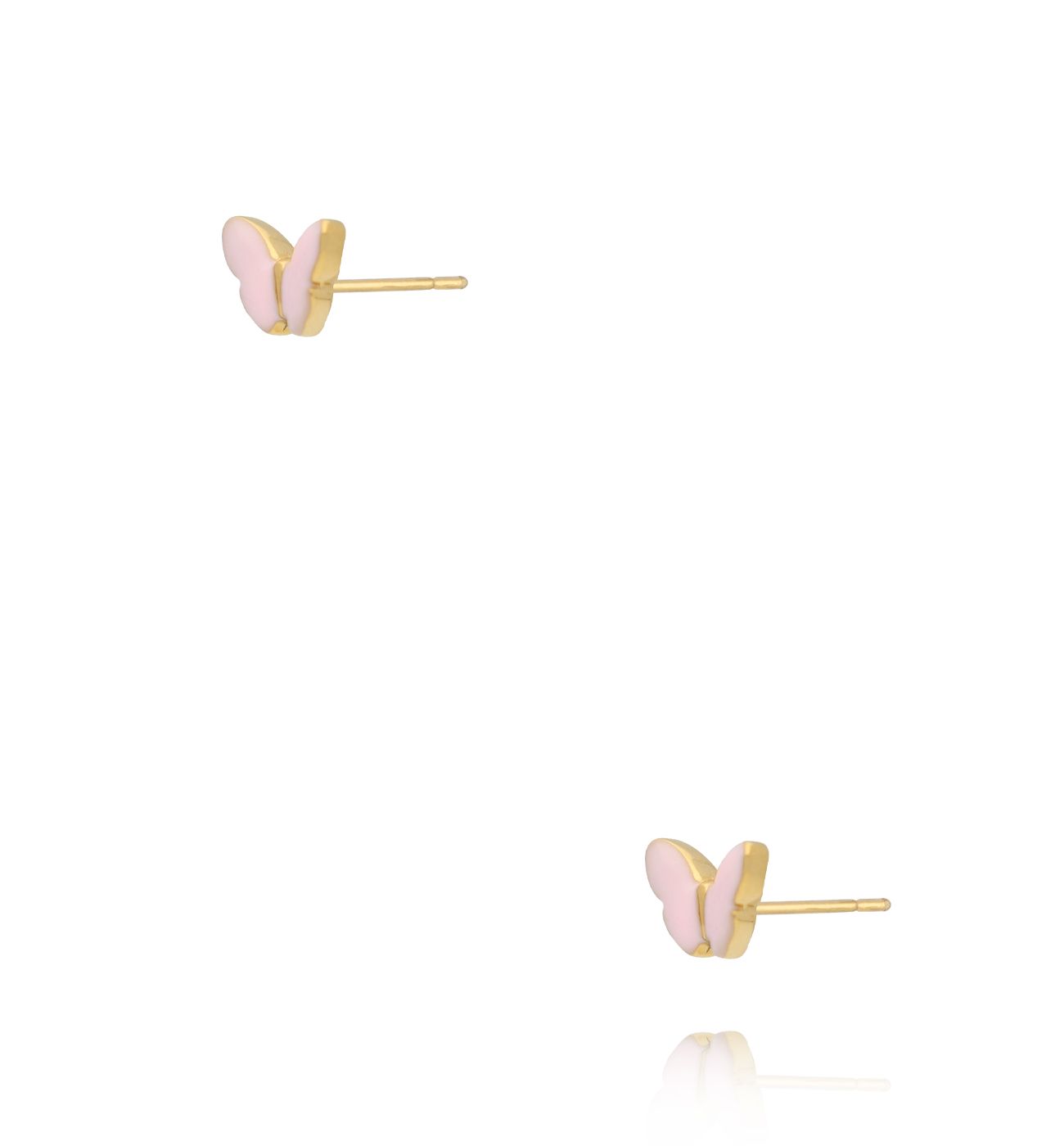 Kolczyki motylki jasnoróżowe KSY0493 - By Dziubeka