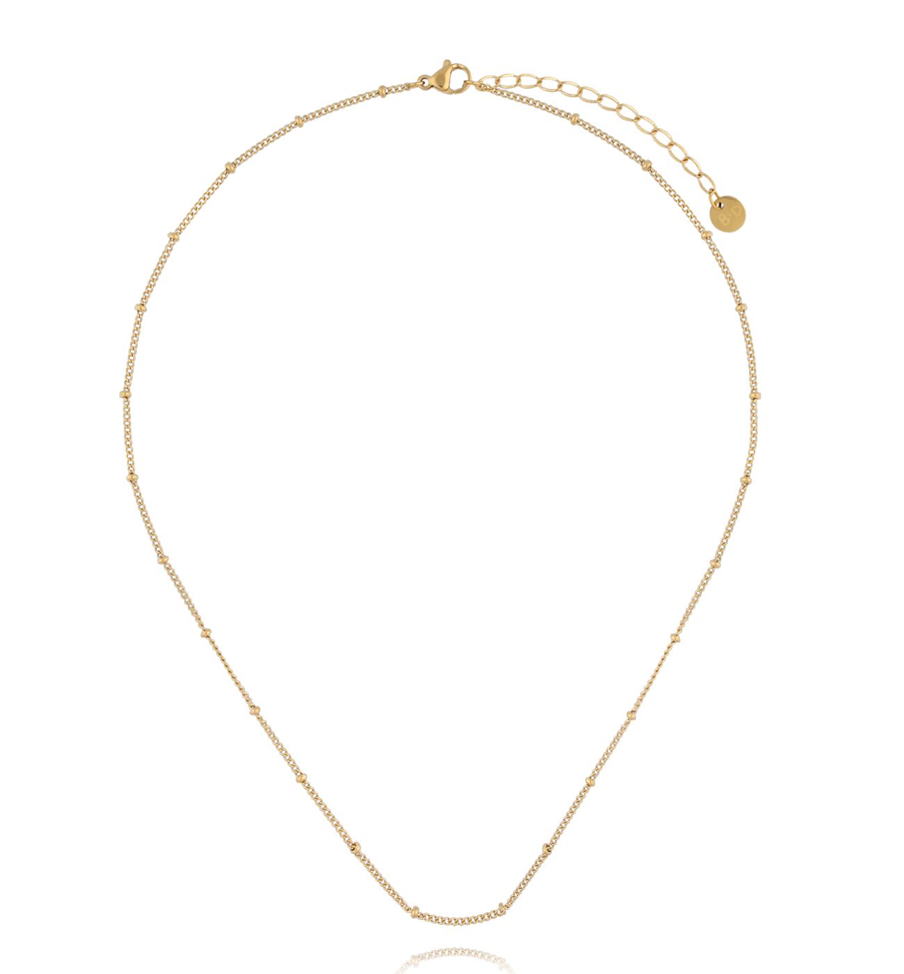 Naszyjnik złoty łańcuszek z kuleczkami NSY0541 - By Dziubeka