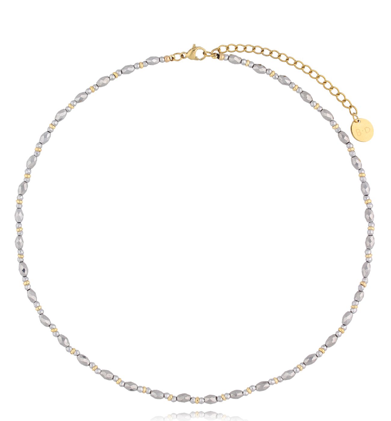 Naszyjnik ze srebrnymi hematytami Calgary - By Dziubeka