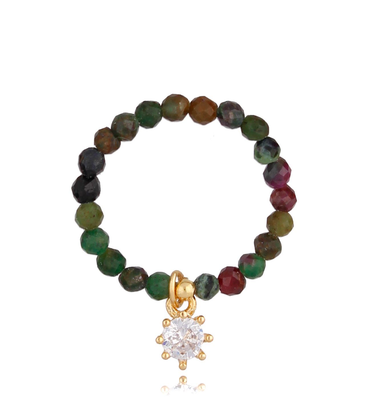 Pierścionek z zoisytem Margaret PTW0302