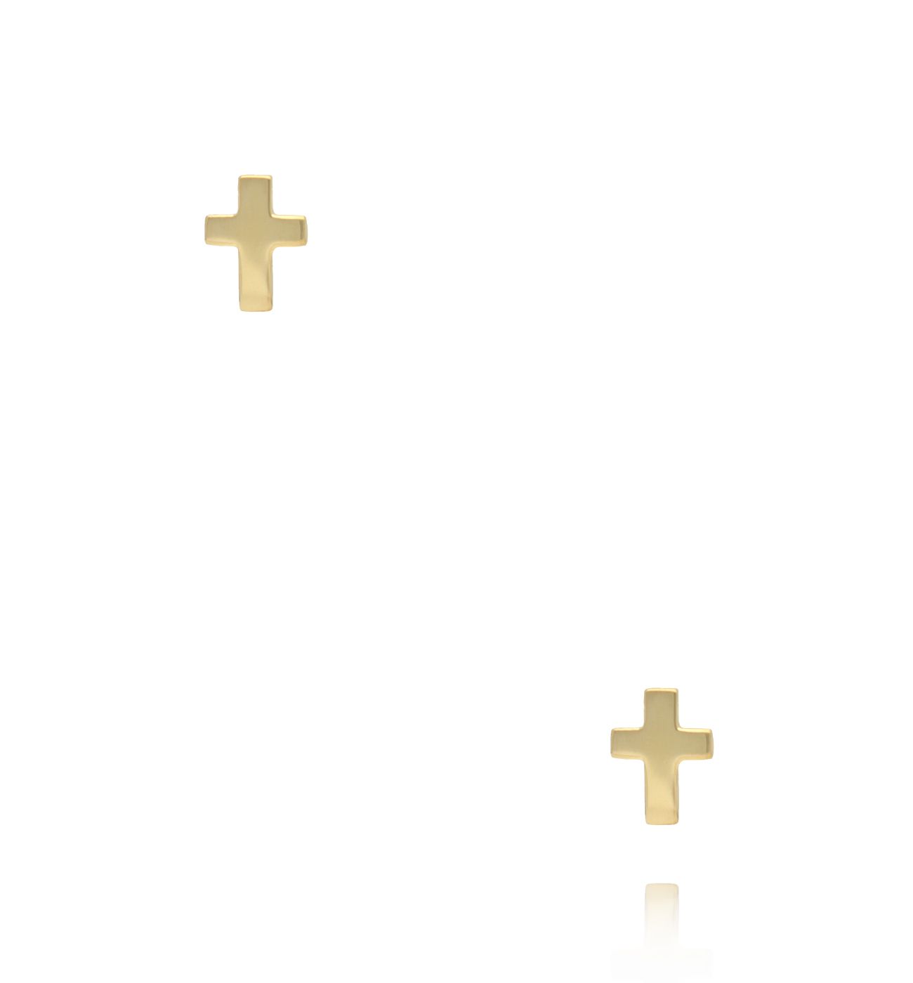 Kolczyki krzyżyki złote KCA0092 - By Dziubeka