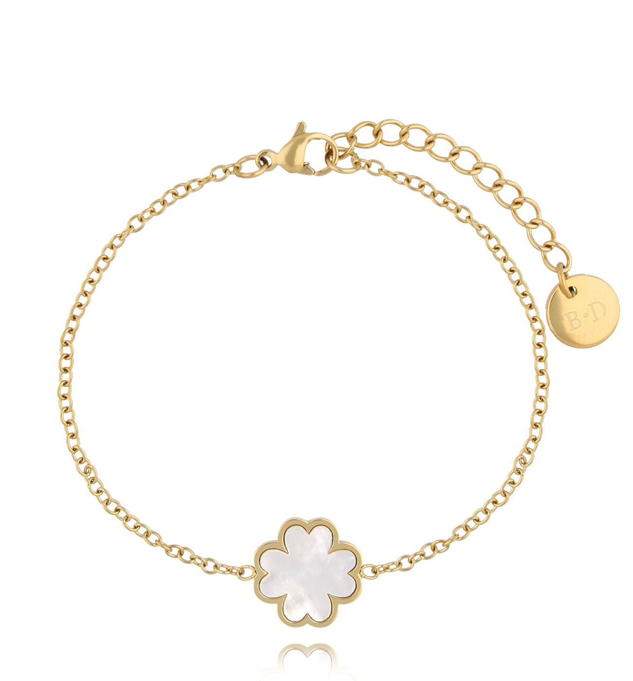 Bransoletka z koniczynką z masą perłową Clover Spirit BSA0656