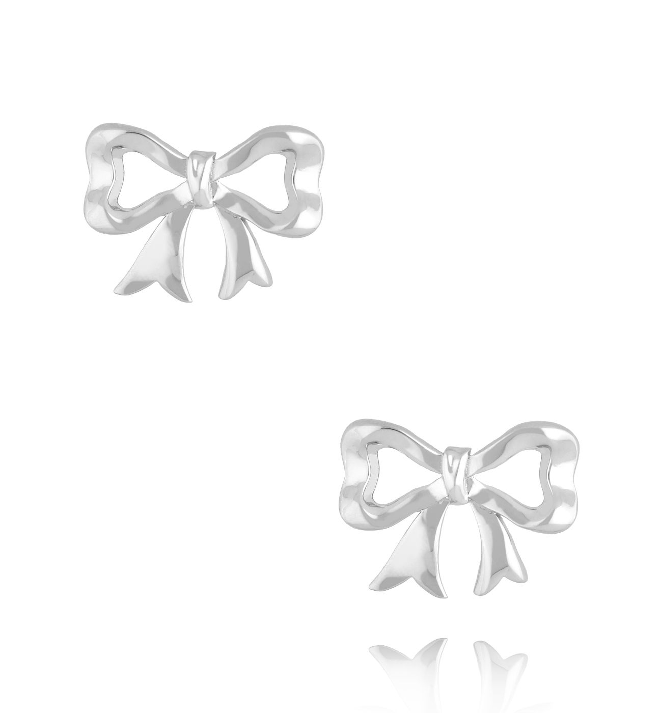 Kolczyki kokardki srebrne Fiocchi d'Amore - By Dziubeka
