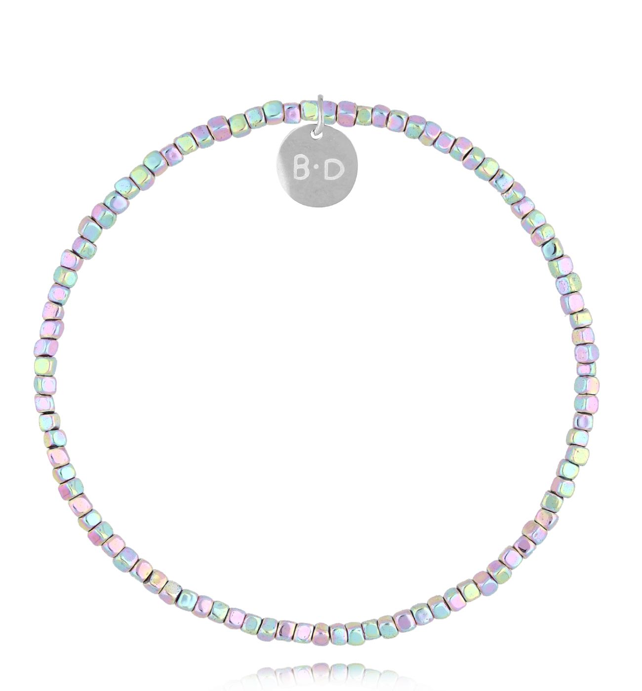 Bransoletka ze srebrno różowymi hematytami Little Treasure - By Dziubeka