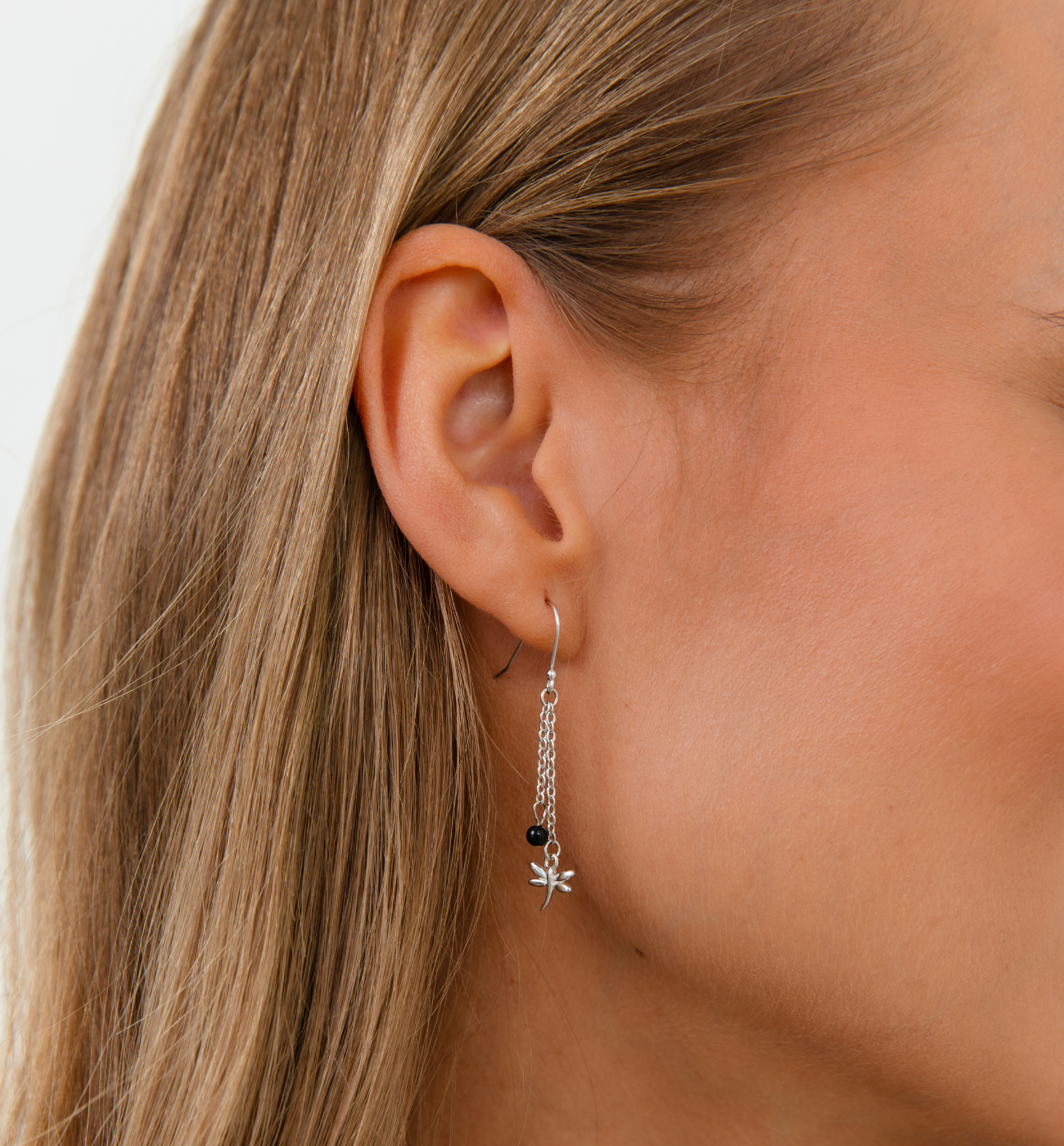 Kolczyki z ważkami srebrne KLT0005