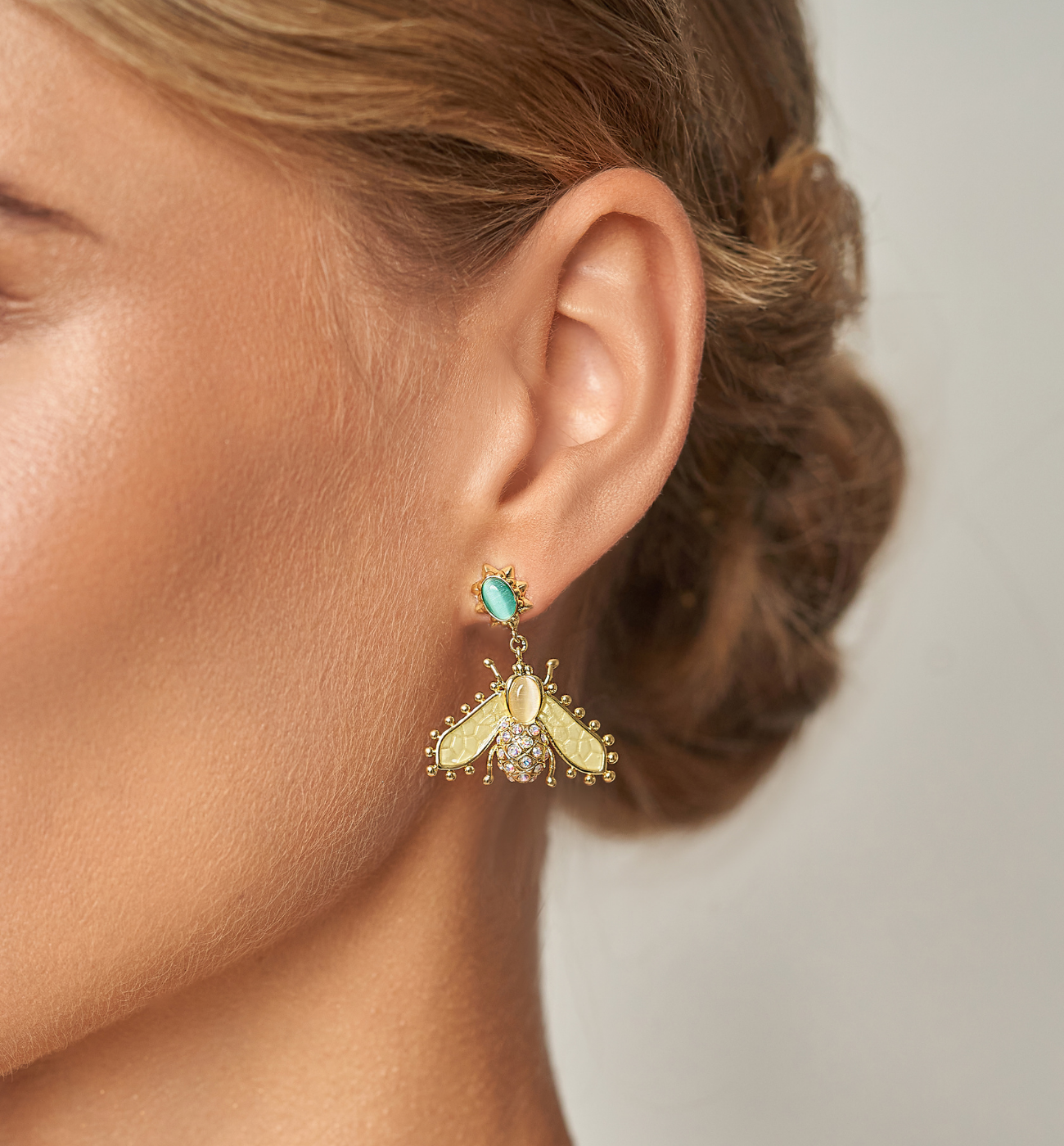 Kolczyki motylki złote Perhonen - By Dziubeka