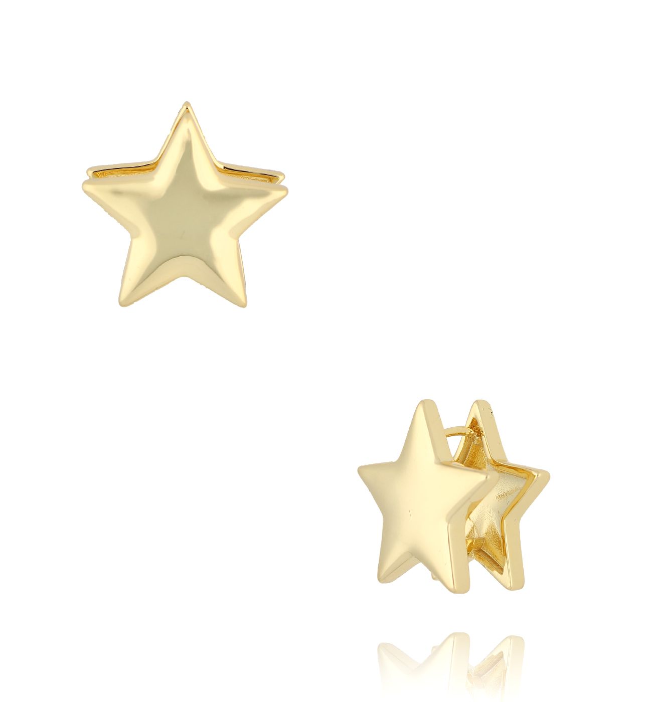 Kolczyki złote gwiazdki Gold Stars - By Dziubeka