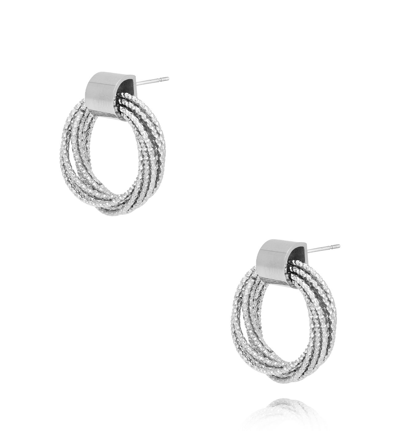 Kolczyki srebrne okrągłe Yuko - By Dziubeka