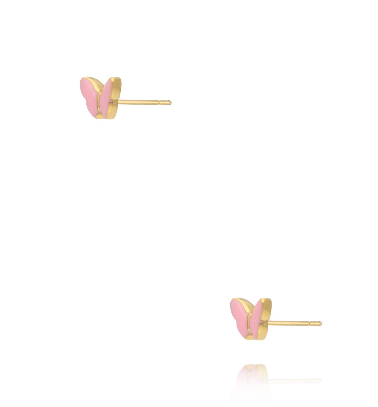 Kolczyki motylki różowe KSY0498 - By Dziubeka