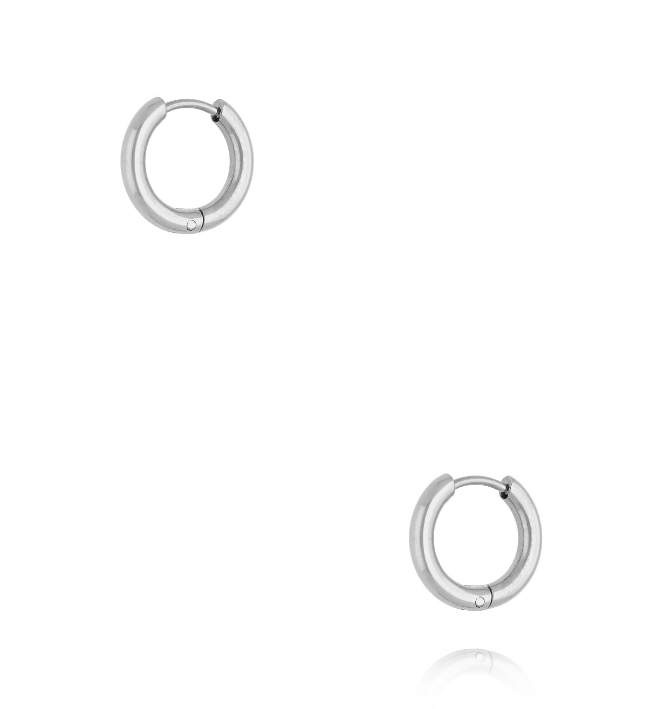 Kolczyk klasyczne srebrne kółeczka - By Dziubeka