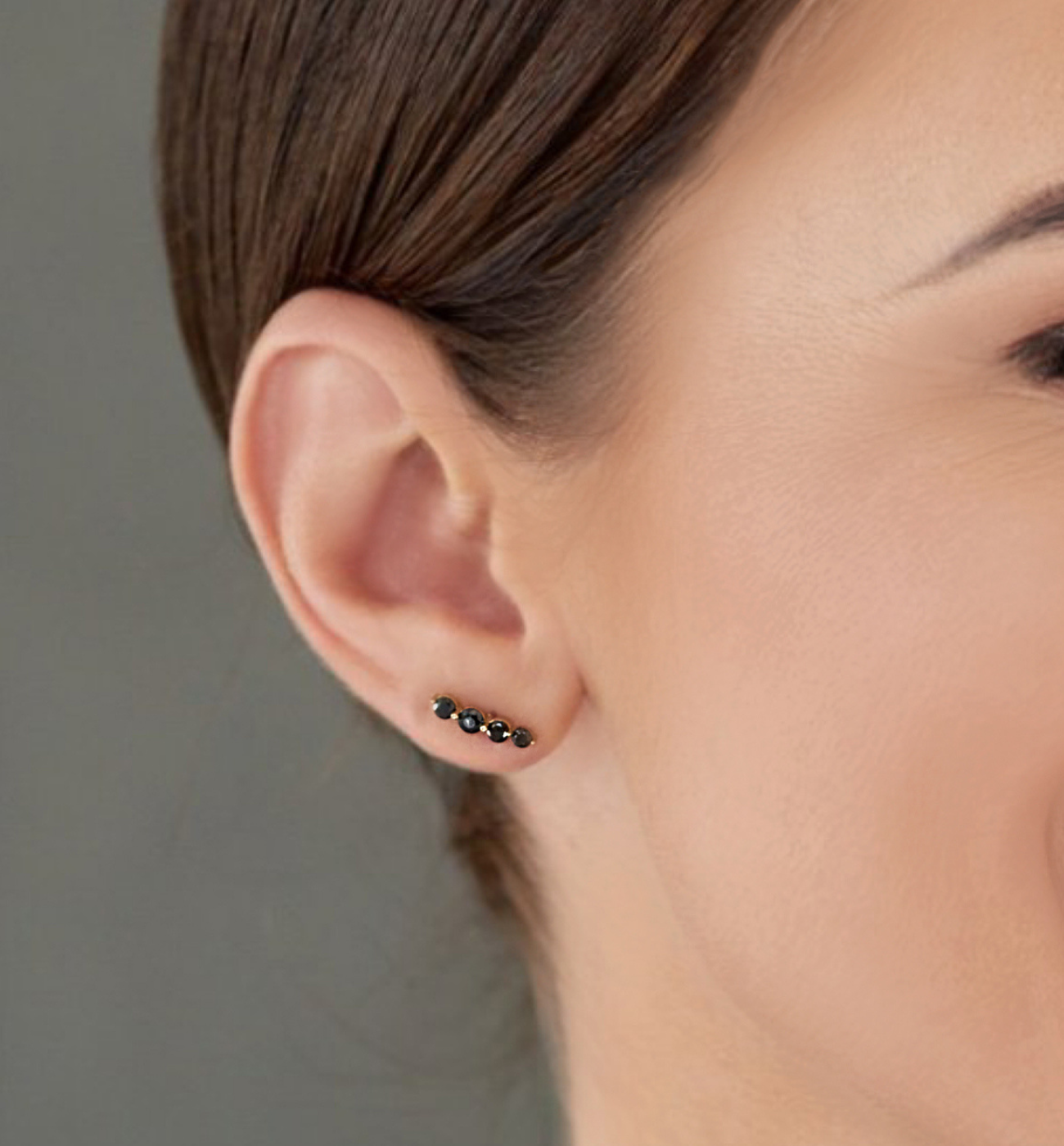 Kolczyki z czarnymi cyrkoniami Cassie - By Dziubeka