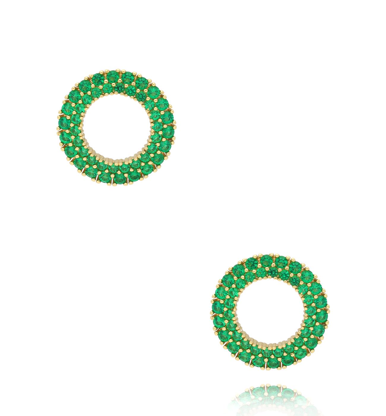 Kolczyki zielone koła Vernal - By Dziubeka