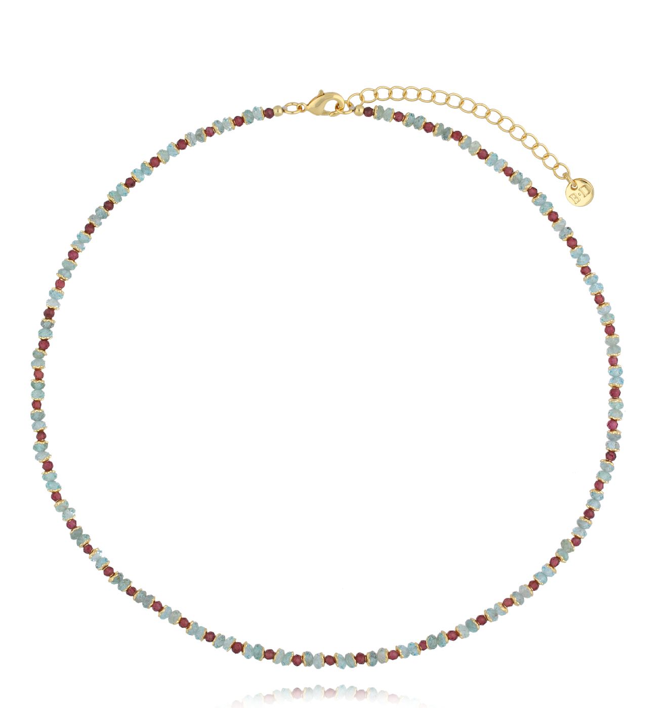 Naszyjnik z apatytami i granatami - By Dziubeka