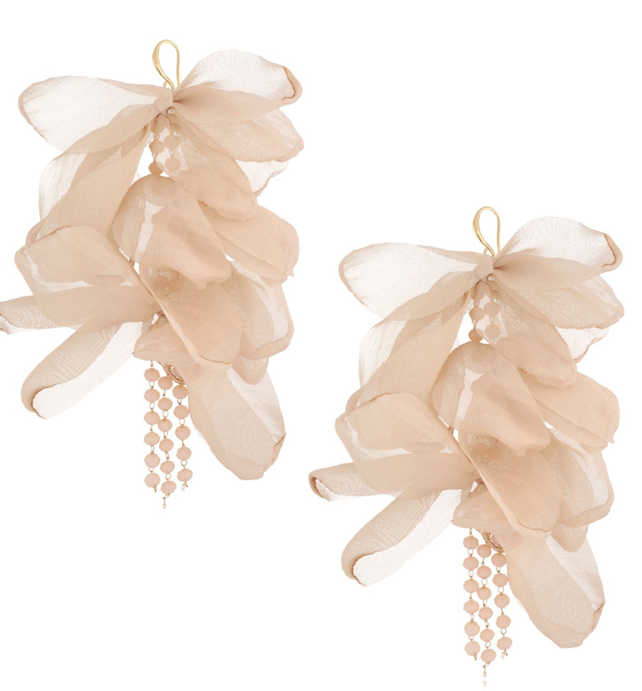 Kolczyki beżowe z kryształkami KBL2019