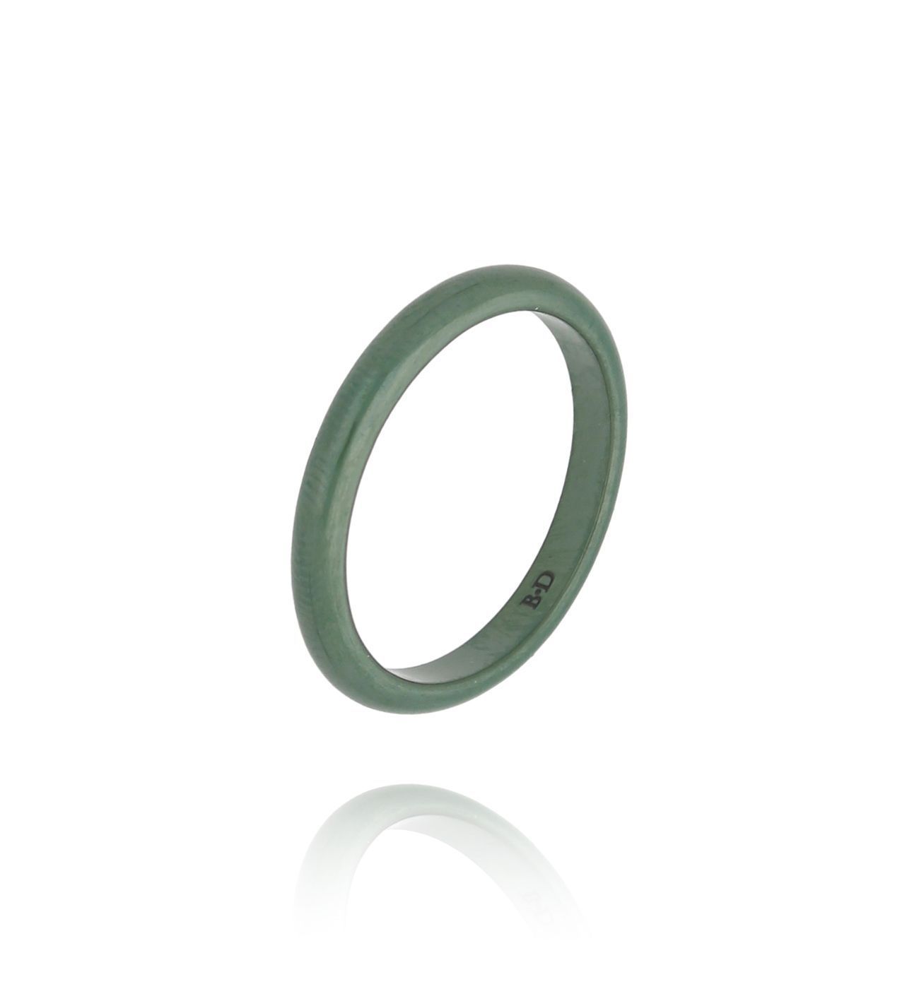Obrączka z ceramiki zielona cienka Feminine PFE0053 - By Dziubeka