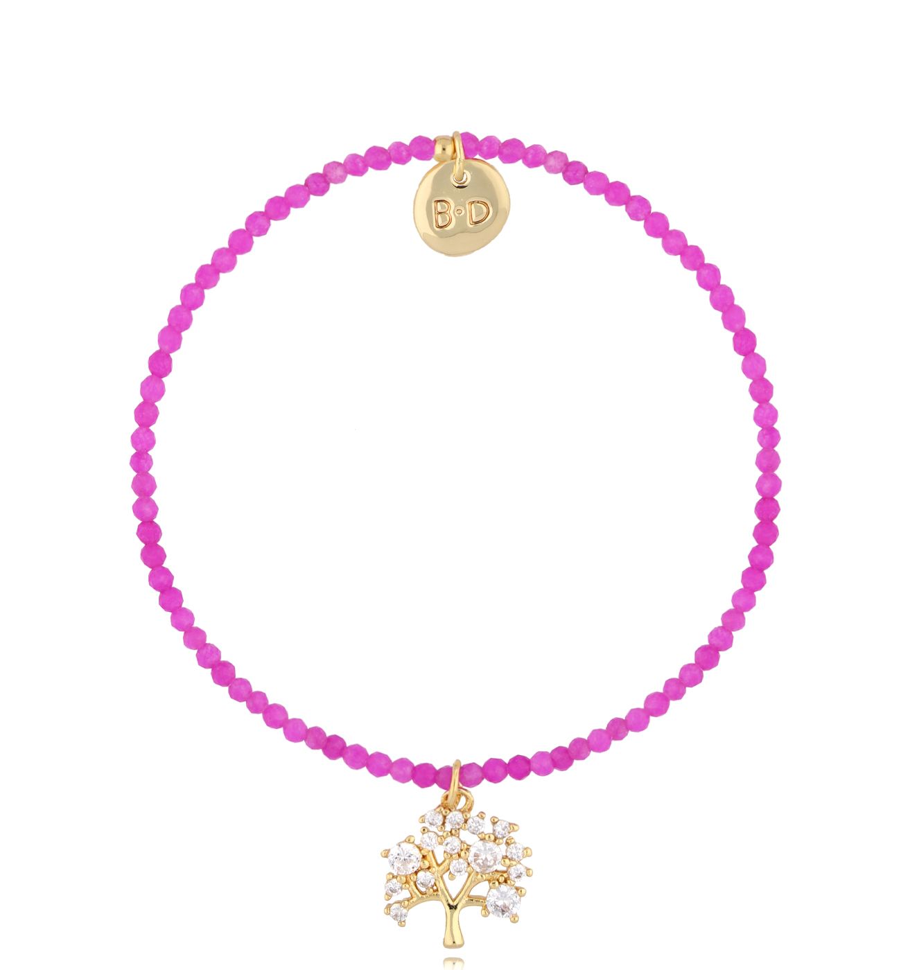 Bransoletka z jadeitami i drzewkiem Lifestyle BTW1625