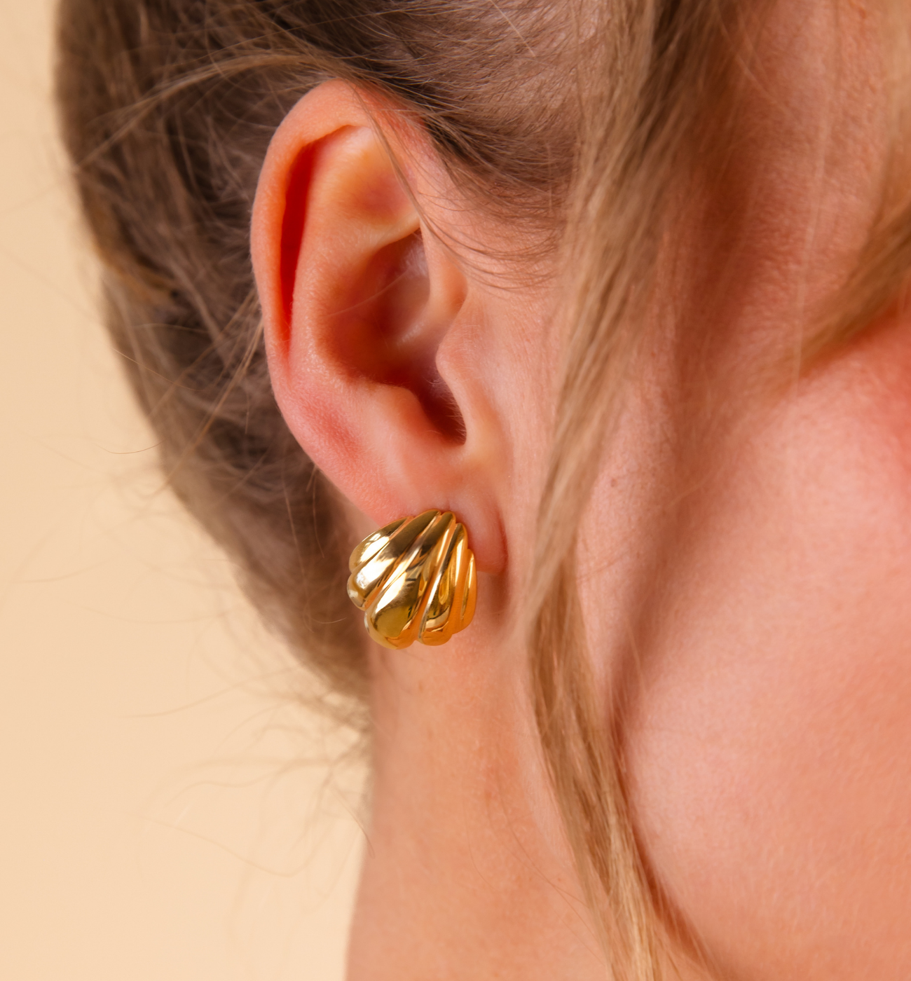 Kolczyki z muszlami złote KSY0516 - By Dziubeka