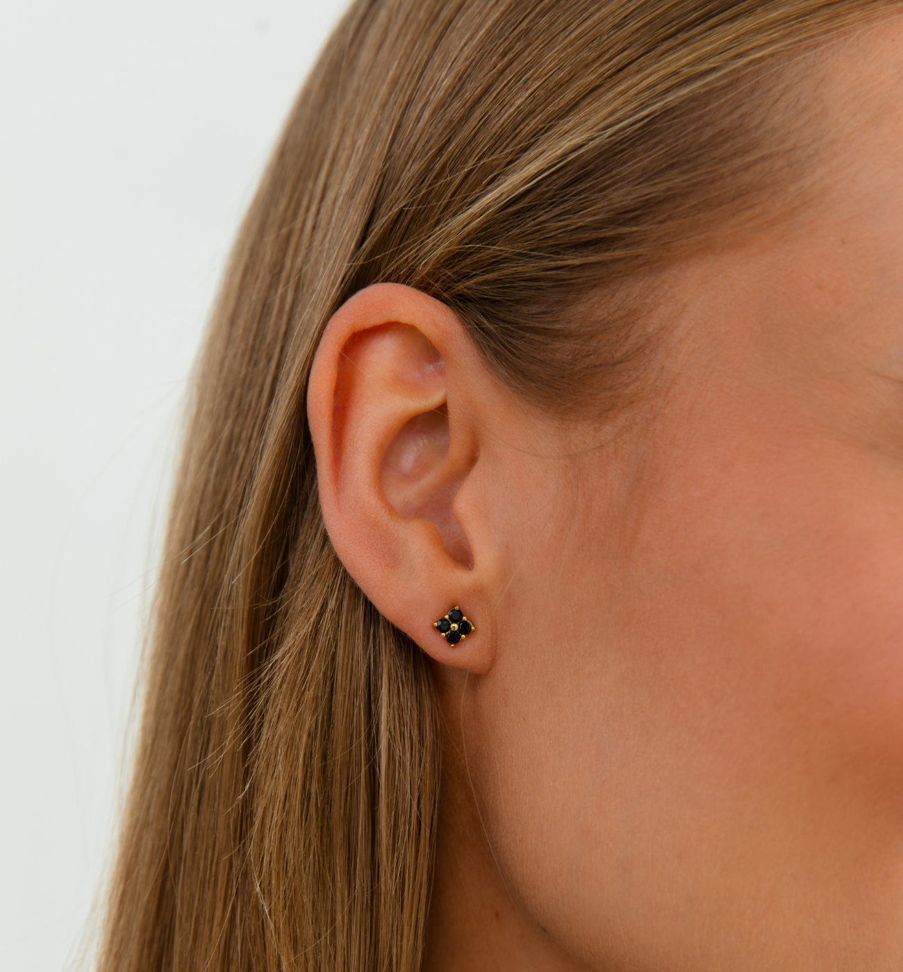 Kolczyki z czarnymi cyrkoniami Cassie - By Dziubeka