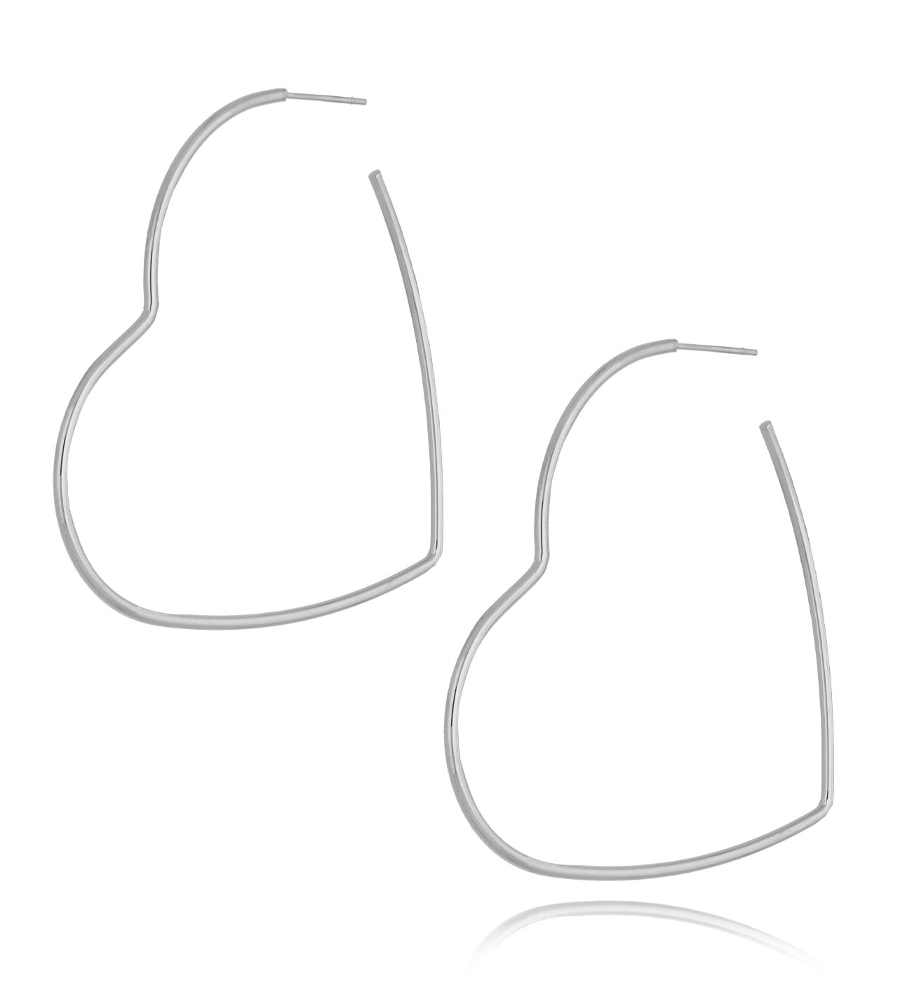 Kolczyki srebrne serca ze stali szlachetnej KSA0224