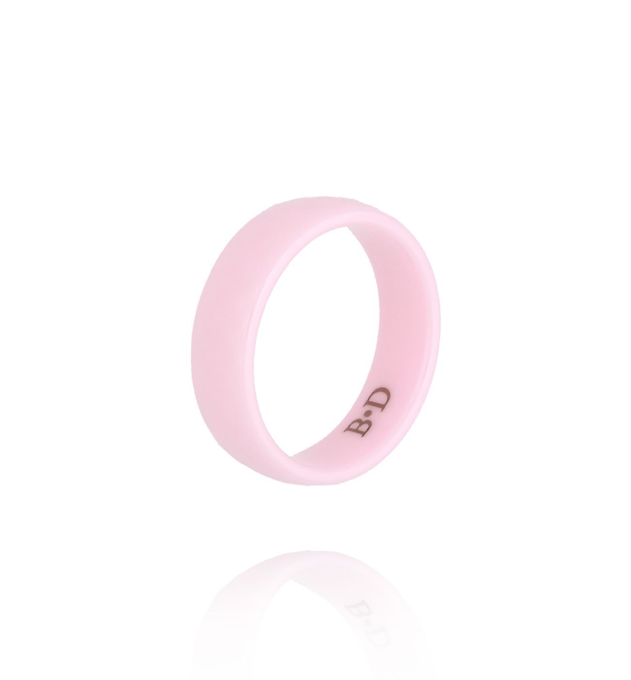 Obrączka z ceramiki różowa PFE0091 - By Dziubeka