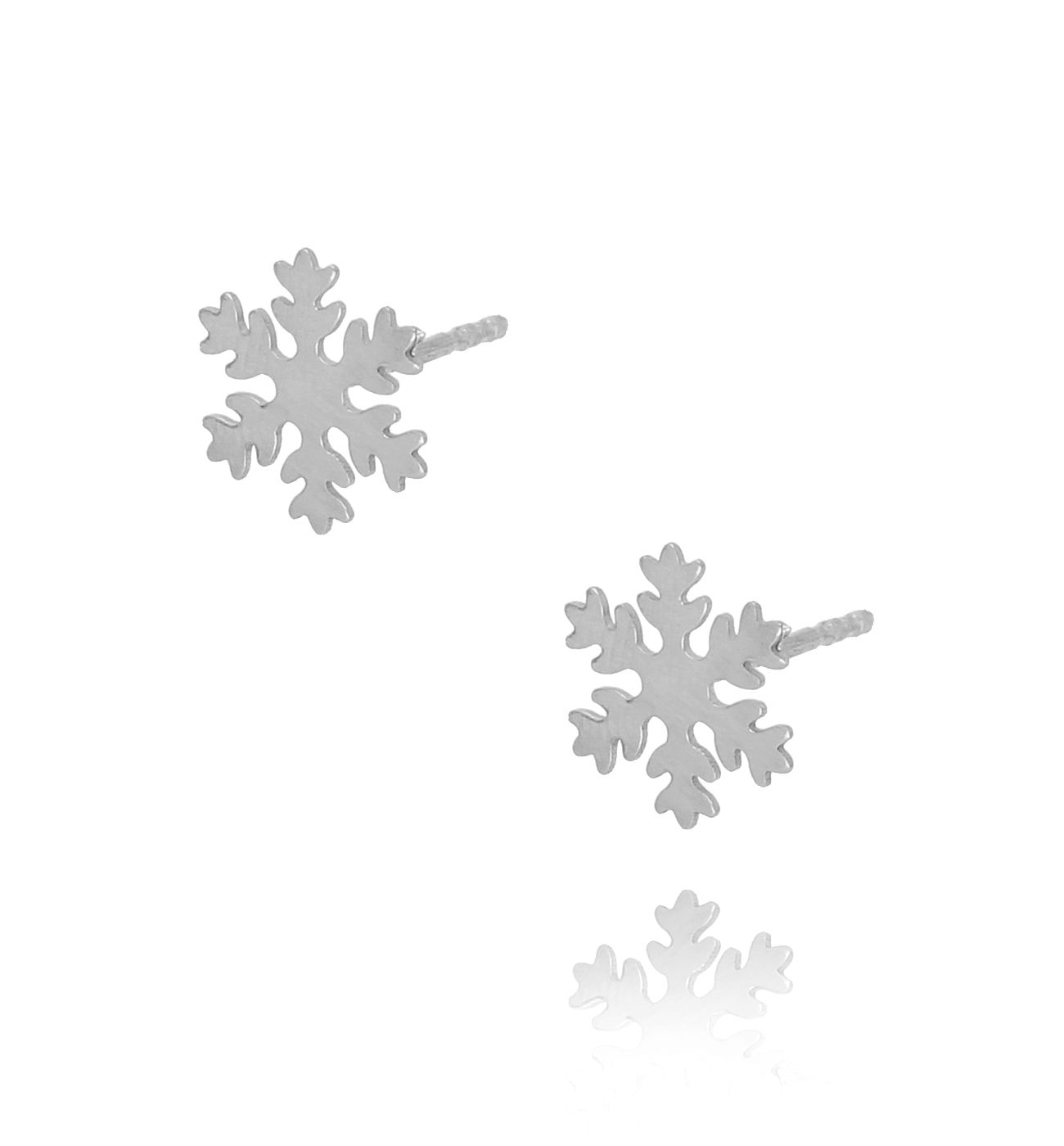 Kolczyki srebrne śnieżynki - By Dziubeka
