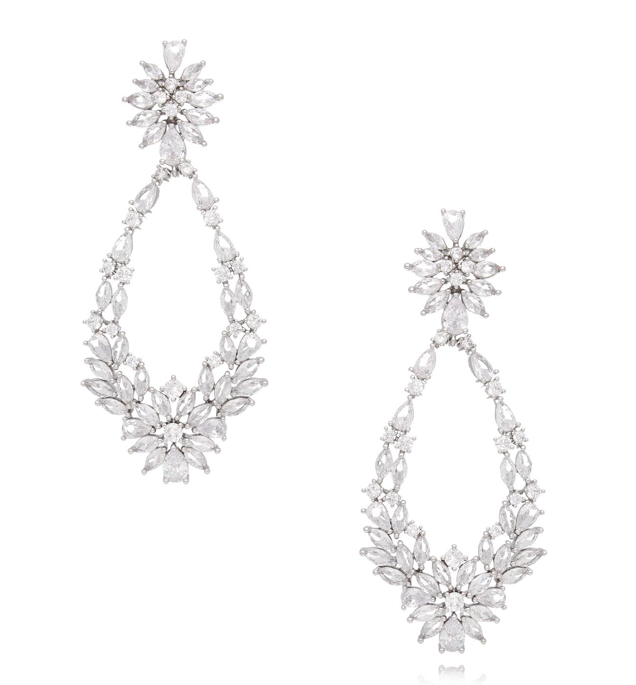 Kolczyki srebrne z kryształkami Andreza - By Dziubeka